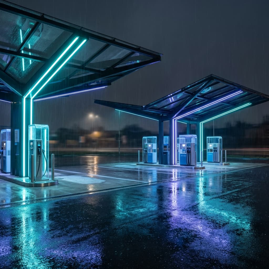 Modern Fuel Station